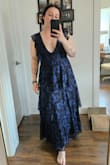 I was a bit nervous about the deep v in the dress but it fits perfectly and isn't too wide so there is appropriate coverage in the chest :) I'm excited to wear it! - Stephanie B.
