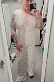I love this jumpsuit. It is big in the waist, but I don't want to change the size. It is long on me, but I'm going to get it fixed. Wearing this jumpsuit to my rehearsal dinner - Brittany C.