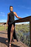 I attended a wedding wearing this dress. I received soooo many compliments. This dress fit perfectly around my body and made me feel confident, while being elegant, with a splash of sexiness. I'm in between the sizes  of small or medium whenever I order from Lulus. I decided to go with a SMALL based off other reviews, and Im so glad I did! - Brianna F.