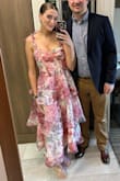Was searching for MONTHS for the perfect dress to wear to a friend's beach wedding and this one took the cake. It was gorgeous. I had to steam the crap out of it though in order for the waist area to lay flat, but we got there. Also, the reviews about the zipper are real - that zipper is really cheap. Be careful when tugging at it! I hope there is another event I can wear this at again. - Allie M.