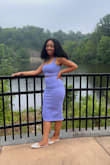 I love the set, but the color was way off. It was more of a light purple color. I really wanted the magenta but stayed with it. It does fit a little loose on me, but I didn't mind. - Cindia G.