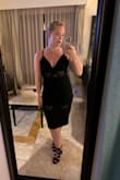 This dress was gorgeous and sexy! It fits great, and the material is just thick enough that I didn't even need Spanx! The ONLY thing I will say is the bottom row of lace is uncomfortable rubbing on the thighs bc it's thicker and not soft. But 2 thumbs up from me! - Kristi L.