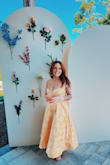 This dress was perfect for a sunny, breezy day. Worn to my bff's baby shower. Paired with a pink heel but the party was an outdoor garden party so shoes were not pictured. - Megan J.