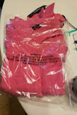 Shirt is a lighter pink. Not like picture also runs small & I'm a small but not flattering on me. The quality is nice if you're looking for a lighter color. I ordered it bcz I like the color shown on pic. Will have to return due to color not matching picture shown & fit. - Samantha N.