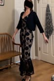 Love dress - in mine, liner is a bit off-centered but not noticeable- large at boob area for me but I can hide or sew a tuck -  I added a navy shrug /pretty/elegant/great for a summer event! - Chrissy F.