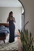 I am usually between a small/medium when it's true to size.. I got the medium and I don't regret it! Wonderful fit. Snug but very comfortable. The fabric is so thick and nice. Feels like a $300 dress. I am short and the length is perfect with heels. Not sure if you were taller how it would be (might be too short) - Alex L.