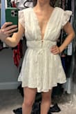 My fiancé and I are having a welcome dinner the night before our wedding. It's more casual than the wedding and this romper is perfect! It fits well and looks beautiful. The shoulder straps aren't super secure, but that should be fine and I'll probably put sticky tape on that part anyways. - Caitlin B.
