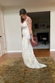 So lovely but really didn't love how it fit my curvy figure. I have wide hips and it emphasized my mom pooch. - Jillian B.