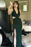 While the dress felt a tiny bit looser than expected (in the chest/neck area specifically), it still looked very flattering and did not LOOK loose at all!! Was exactly what I was looking for to wear at graduation. The straps can be a bit confusing to figure out at times, so just a small heads up. - Allena M.