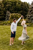 I ordered this dress last minute for my engagement photos- so happy I did! I felt so pretty in it and loved the way it photographed- fun, flirty, modest, but still sexy with the slit. It did arrive very wrinkled and required a lot of steaming prior to wearing. - Alexandra M.