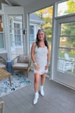 I loved this outfit!! It was so flattering, surprisingly good quality, and fit perfectly for my bachelorette weekend. I did, however, have to purchase a M and L because I needed a L in the skirt and a M in the top. - Casey M.