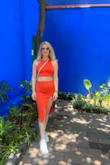 So cute but the skirt kept rising up and I am almost 5'11" so the slit rides up pretty high. Very cute though. I just didn't find it comfortable. - Kaytlyn G.