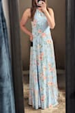 This dress is stunning! It is about 1" too long for me while wearing 1" heels. The rest of the dress fit perfectly. - Samantha M.