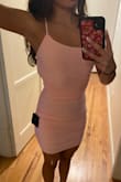 I bought this for graduation and it came just in time. It fit perfectly thanks to the measurement survey. The only thing that bothered me was that there was a little extra material under my armpits but that's all. The color was pretty similar to pictures, only because it was a little brighter in person. It's super comfy and overall I loved it! - Amy M.