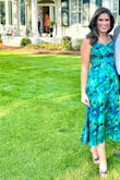 This dress is beautiful in person. The fabric feels higher quality than I expected. It is silky without looking like cheap polyester. I probably could have worn a small, but the medium fit and had some room to breathe. The dress is lined. It was the perfect mid calf midi length on me. My only complaint is that the adjustable straps kept slipping and wouldn't stay where I adjusted them to because of the silky fabric. But overall, this was a hit. - Nicole F.