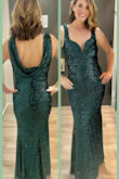 Pros: It was so comfortable and lightweight. We traveled for a wedding and it was easy to pack without wrinkling or taking up much space. I got so many compliments! Con: A few of the sequins did snag. - Hailee H.