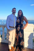 I loved this dress for our family wedding this summer. It was a nice lightweight satin feel, and the high slit was the best part! Sexy but covers up everything perfectly. No backless bra was needed, just strapless. I am typically between a 12-14, and the XL fit me perfectly. - Beka N.