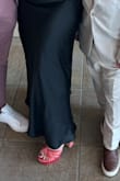 I bought these and two other pairs to wear to a wedding. I decided on one of the others to wear. But when I took the other (taller) with me to get the dress hemmed, there was some miscommunication and it was hemmed too short. Luckily, I had a really cute pair of backups that actually gave my dress the pop of color it needed! I'm a 7.5 and these fit exactly as expected. I have high arches and thick ankles but had zero issues with fit. They were cute and comfortable all night. I wore them from 1pm - 11pm and after being on the dance floor all night, it wasn't till about 10 that my feet started to ache. With even flats, they would have been tired by the end of the evening though!! My feet swell just a bit every time I'm on them for long periods so the knots left some interesting designs on my feet when I finally took them off. Was pretty funny! But overall, I wasn't expecting to last as long as I did! These shoes were great!! - Kady S.