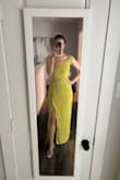 This dress is AMAZING. It's so comfortable and flattering. Truly, I think I could have sized down, and it also would have been great. I also loved the color. Ultimately, I had 3 great options to choose from for an upcoming wedding and went with another, but this was such a close second. - Laura G.