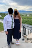 This dress was very pretty and comfy. There was a quite a bit of fabric at the top but of course, it fits everyone differently. The wedding was outside and very hot so this was a good option. Good length and size! - Charlotte J.