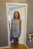 The top straps are a bit long, and the dress is tight but stretchy. I would go up a size, only for a little more room in the hips. Overall, I love this dress. Wore it for graduation school pictures. - Cas M.