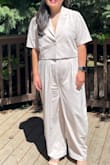 LOVE this pantsuit! it is very comfortable. I wore this to my graduation and received multiple compliments. This presents as a classy and fancy vibe. I want this in more colors! - Alexandra V.