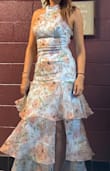 This dress is beautiful for a wedding in the morning. The color is and fabric makes it a perfect one. - Maria B.
