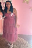 Loved this dress it was the perfect color, I wore it to my Goddaughter's baby shower. I had to size up because I'm busty and my only complaint would be the straps, they are really thin and do not support much but other than that I still love the dress and I look forward to wearing it again. - Edith G.