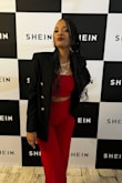 I wore this to my fashion show. I paired it with a blazer. Pants are a little tight around the buttocks area but manageable. The top fit perfectly. - Trineice C.