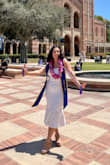 This dress was perfect for graduation! It fits me perfectly, great for people who want to show off the curves. It also is a good material for sitting down for a period of time and then having no wrinkles when you stand! I'd definitely recommend this dress! - Constanza M.