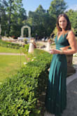 I absolutely adored this dress. It was VERY long and flowing. I wore it to a summer wedding in Italy so it was HOT. It was great to dance in. I did need to pin it together at the base of the plunging neckline. I would've added a stitch or two had I had more time. Either way, great dress! - Marisa B.