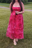 I received so many compliments on this dress! The bust area is tight/supportive and I didn't need to wear a bra with the dress, which is usually impossible for me to do. The material was great quality, I loved how poofy and sturdy the material was yet still flowy and beautiful. Will definitely be my new go-to wedding guest dress now! - Kaitlyn K.