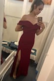 I love this dress so much. It's so flattering and fits so beautifully I just want to live in it lol! I am pretty petite so I did have it hemmed which wasn't much of a hassle but omg once it was hemmed&. I truly felt like a princess, it was just a beautiful gown and this color is spectacular - Alyssa I.
