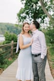Wore this dress for an engagement photo shoot. Fits true to size. Tying the straps to match each other took a bit of finessing but I love how the bows looked. You can get very creative with how they're tied - Julia C.