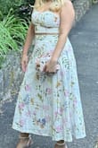 I wore this for my 30th birthday dinner and wow!!! The compliments I received were insane. I would say it was pretty true to size for me. The cups for the bust are smaller yes but it still fit comfortably and looked fine to me. I loved this set so much, get it!! - Olivia L.