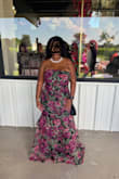 This dress is very flattering on someone who is plus sized! There isn't any stretch to it so make sure you get the right size. The only disappointment is that it ripped at the hemline after my event so I probably can't wear this again. - Juliette N.