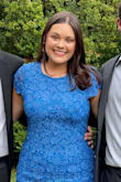 I loved this dress! I sized up to accommodate it being tight on my wide hips, and I had plenty of space for my chest. It was not ideal using tape, but I made it work. The back is decently low cut so even wearing high-rise tummy control underwear will be a bit tricky. - Angela H.