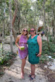 This dress was stunning! I love the open back and high neck combo, gives it a classy and fun vibe. I wore it for a jungle wedding in Mexico. The material is lightweight and lined. It rides up a little but maybe that wouldn't have been an issue for me in a bigger size. - Katerina P.