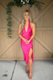 I ordered this for an outdoor summer wedding and got so many compliments! The color is vibrant and beautiful! Material is flattering and comfortable. It was still long enough for me as a tall girl! The only thing is it is big around the side boob area if you don't fill it out, so I had to hem it in the back to fit just right. - Heather S.