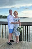 Beautiful dress. Light flowy and perfect for beach wedding (not first).
It fit great and true to size (xs). I did have it hemmed as midi doesn't look good on anyone except young long legged girls ;).
The bust area is not overly roomy, but was perfect for me. - Cindy L.