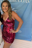 Sparkly dress was perfect for the occasion.  Loved the dress, a little tight but looked stunning in it. - Molly B.