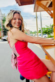 I loved this romper and wore it once to a B-day party. It fit perfectly and was the perfect length (I am between small and medium but size up to medium bc sometimes lulus is short on me). After following the washing directions and letting it air dry, it shrunk so much that it's now obscenely short and can't be worn again. Apparently, I really need to look at the material because I have another dress from lulus that was the same material as this one and shrunk a ton when I washed it as well. Attached a pic from before I washed it - it WAS pretty cute at first! - Meredith W.