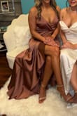 Super comfortable - I wasn't sure about the ruffles in front at first. They didn't hang like they do in the picture, but once I ironed it looked perfect. I [got] so many compliments and the color looked great with a tan. I would absolutely wear this again! - Jillian S.