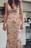 Absolutely loved the dress. Sizing was perfect and I danced the night away. After reading all the reviews, I was worried about the straps, so I had them reinforced prior to wearing. - Jennifer P.