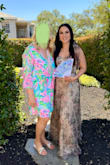 This dress is absolutely gorgeous. I got so many compliments on it at my bridal shower. It was a tea party theme, so this dress was perfect! I was a copycat of one of the reviewers and had the dress shortened (it was still slightly too long but it was fine), and I had the trimming turned into floppy bow tie straps. Thanks to the girl who shared that idea, it seriously took the dress up a whole new level! The sizing is forgiving because of the corset back, which was nice. - Sydney S.
