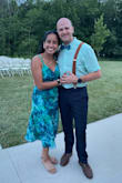 I was really skeptical to shop online for a dress but this truly met all my expectations. This dress was very pretty and I felt secure in it all night. I want to live in the dress cause it's so pretty and comfortable. I got many compliments the whole night at my sister's wedding. I ended up buying matching fabric at the fabric store so my husband could match me! Tricky with the dress patterns but do-able. - Perla S.