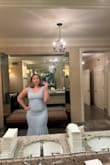 I wore this dress to an outdoor summer wedding and I loved it. The material is very comfortable and my sweat stains did not show at all. I got a bunch of compliments on the dress. I can't wait for my next chance to wear it. - Janine S.