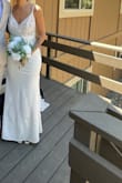 This was my wedding dress and I loved how it made me look and feel. Had it altered to have the cups be skin color because I didn't like the starkness of the white cups. So happy with my purchase. Felt very high quality. - Kaeli P.