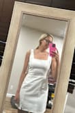 I bought this for my rehearsal dinner and it is perfect! The only thing I struggled with was tying the straps to look like the photo so I suggest doing so before putting it on. Love love love this dress! - Anne H.