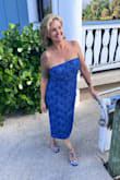 I purchased this for a beach wedding that I was actually officiating. This dress fit like a glove. Absolutely perfect. The texture was very forgiving of my imperfections. So many compliments. I felt very beautiful in it. - Coryn G.
